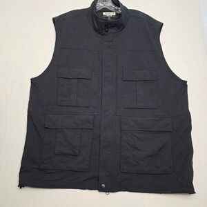 Magellans Travel Gear Vest Mens XXL Black Utility Cargo Multi Pocket Photography